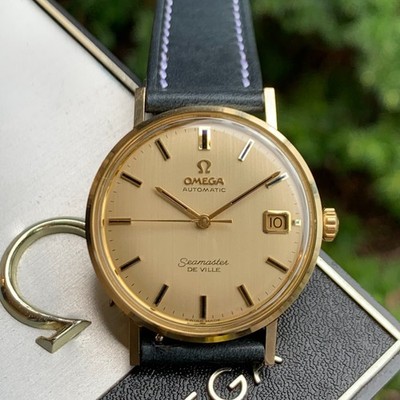 1971 Omega Seamaster DeVille 14K Solid Gold Automatic Watch - Mint