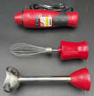 Bella Immersion Hand Blender Mixer with Whisk Attach 250W 2 Speed Controls RED