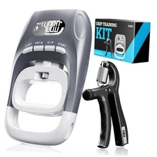 Electronic Grip Strength Tester With Adjustable Hand Gripper, Hand gray