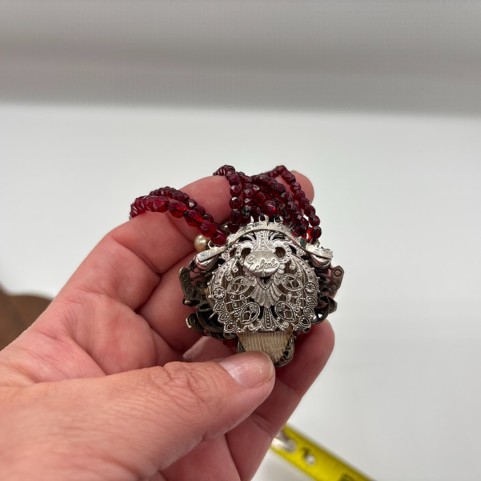 Vintage Signed EUGENE Haskell Multi Strand Ruby B… - image 8