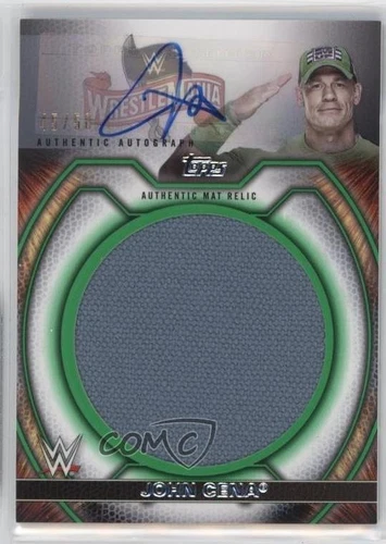 2021 Topps WWE Undisputed Superstar Mat Relic Green /50 John Cena #M-JC Auto