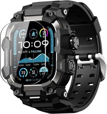 Rugged Case with Band for Apple Watch 49mm,Compatible with Apple Watch