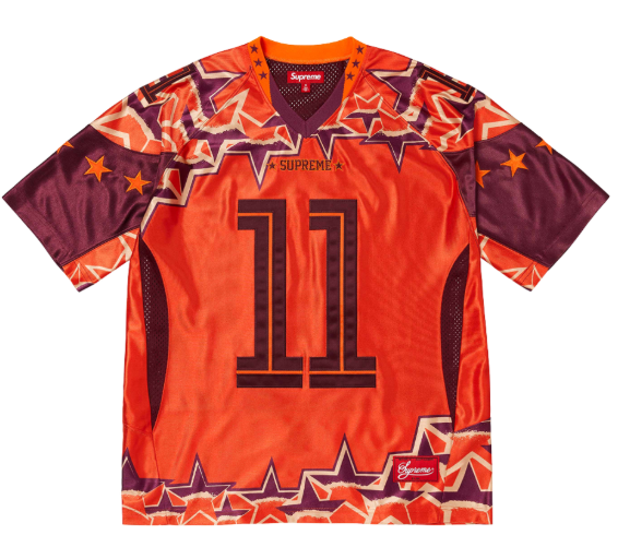 Supreme Stars Football Jersey Orange - 25SS M-size | eBay