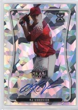 2020 Leaf Metal Draft Silver Crystals AJ Vukovich #BA-AJV Auto ms9