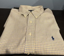 Ralph Lauren Men's Long Sleeve Plaid Shirt Size 18 34/35