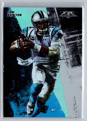 2015 Topps Fire #98 Cam Newton Silver