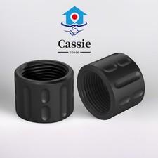 2 Pack Black Color Thread Protector 1/2 * 28  Aluminum