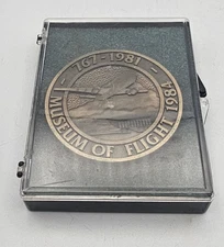 Museum of Flight 1984 Boeing 3" Medallion -767, 1981 -B &W 1916 Red Barn