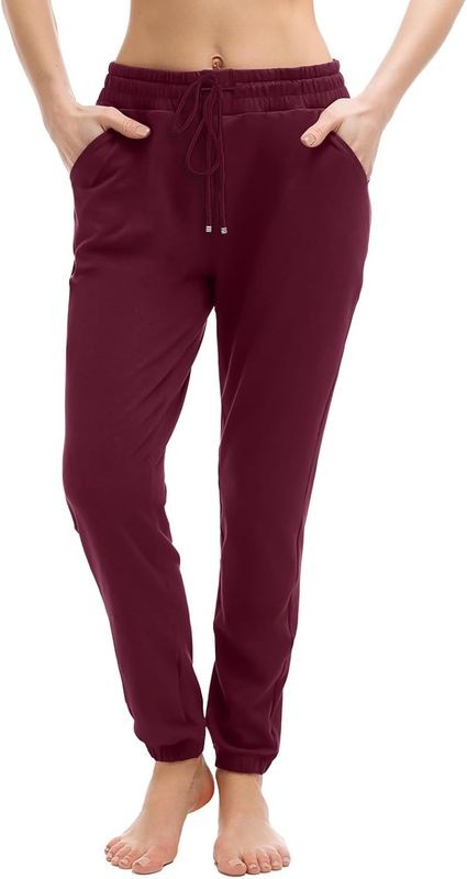 Womens Joggers with Pockets Drawstring Sweatpants Lounging Jogging Workout