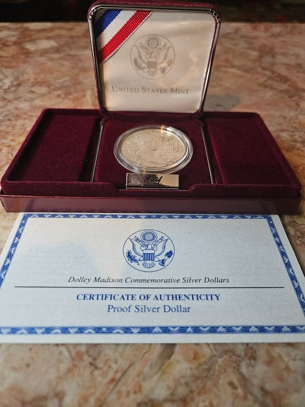 Dolley Madison 1999 Proof Silver Dollar Commemorative Coin Uncirculated