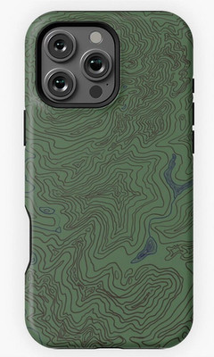 Topographic Map Doodle Line Art iPhone Case for 17 16 15 14 13 12 Pro Max/ Plus