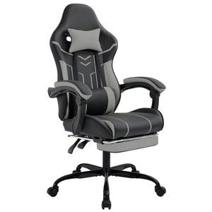 Gaming Chair w/ Footrest Ergonomic Gamer Home Office Chair Lumbar Support New