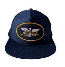 VTG Fenwick Eagle Fly Fishing  Snap Back Cap Hat  Rods Reel Lure Mesh Trucker