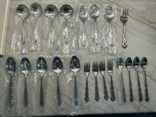 Oneida Community FANTASY Stainless 21 Pc Lot Serving Spoon Fork Ladle Iced Tea