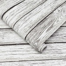 Wood Wallpaper Peel and Stick Shiplap Contact Paper 17.3" 78.8" Self Ad