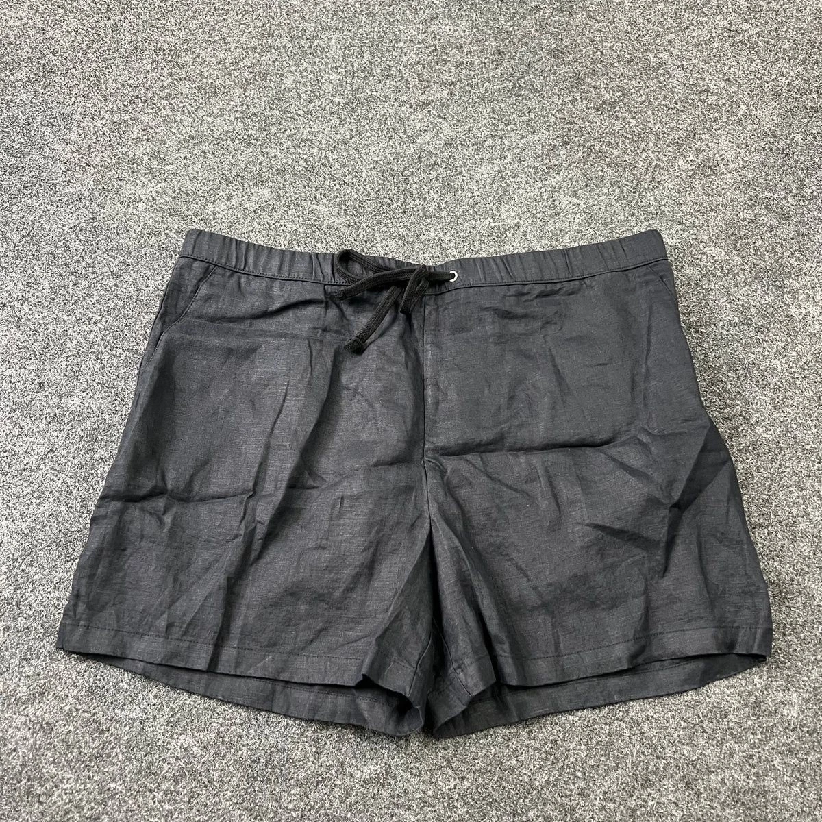 STANDARD JAMES PERSE Relaxed Fit Linen Short Women's Size 4 Black