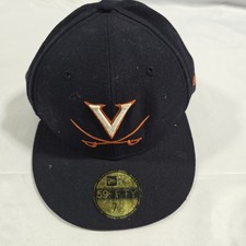 Virginia Cavaliers New Era 59fifty Embroidered Hat—centered Emblem—7 1/4–New Uva