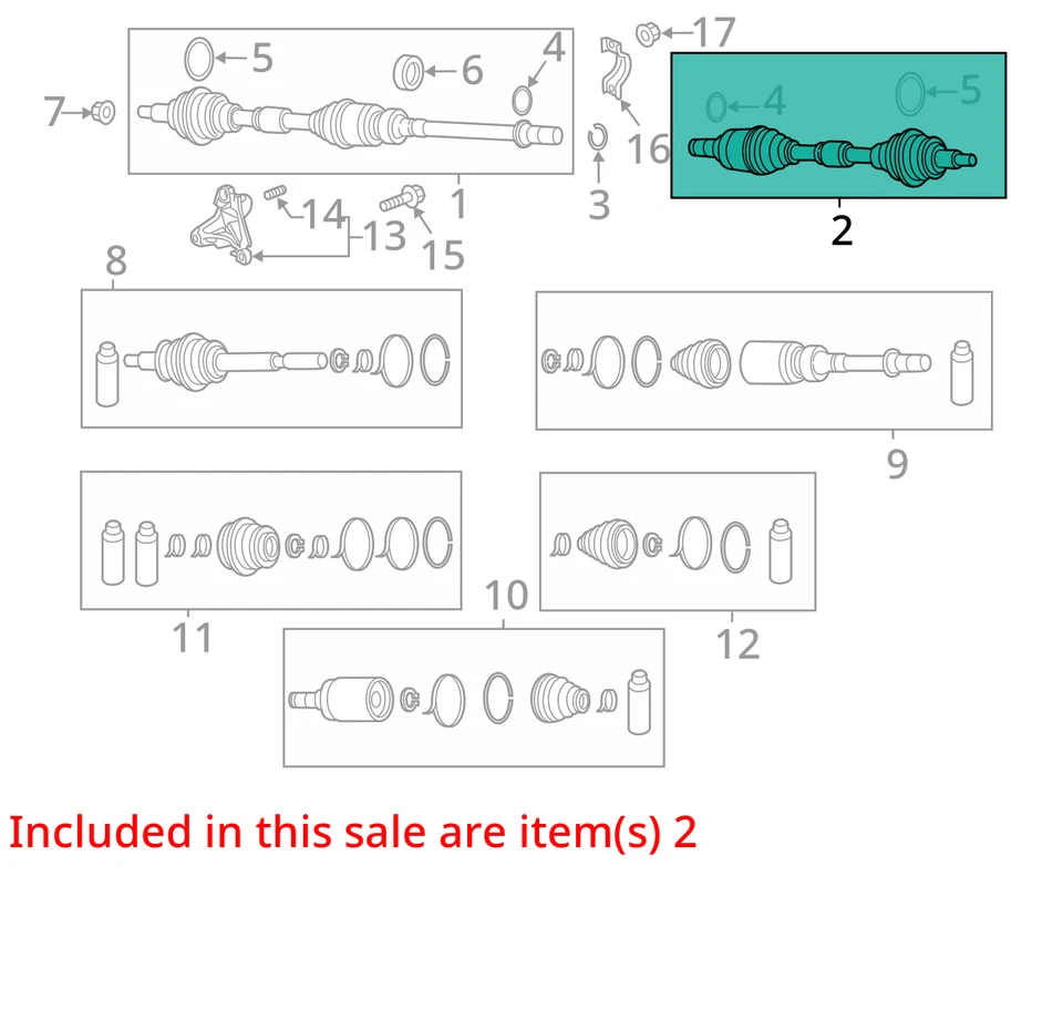 Mazda Cx-5 2013-2016 eje eje conductor delantero CV C/V P71VQ Foto 3 de 4