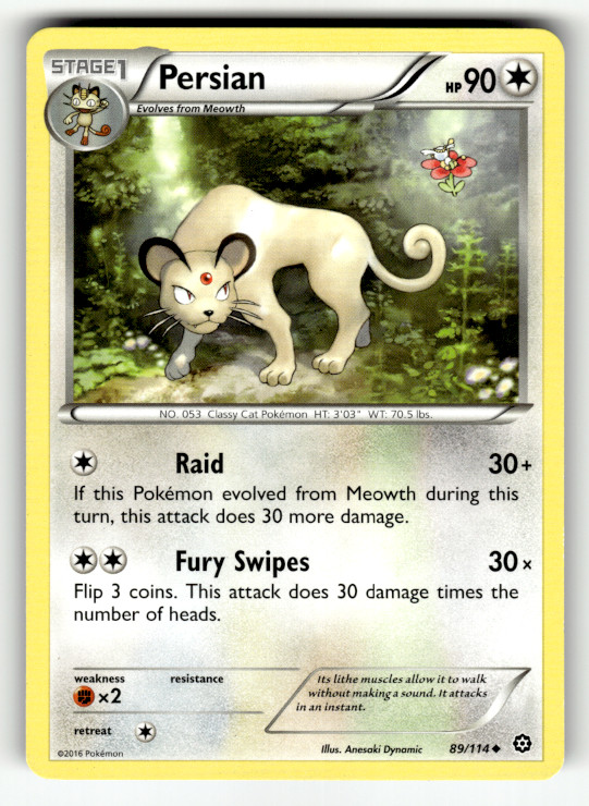 Persian 89/114 Normal Uncommon XY - Steam Siege LP