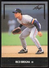 1991 Leaf Gold Rookies Rico Brogna Baseball Card #BC11 - Detroit Tigers
