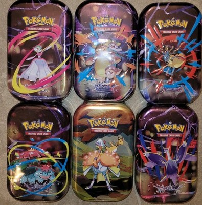 6 Pokemon Tin Boxes