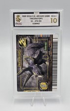 Triceratops Dinosaur King Arcade Card - SEGA 2009 4th Ed 013-Dino - MGC 10 Grade