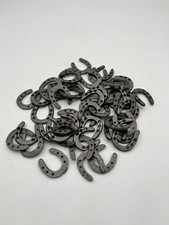 Gisafai 50 Pack 1.77 x 2 Inch Cast Iron Horseshoes for Crafts or Decorations