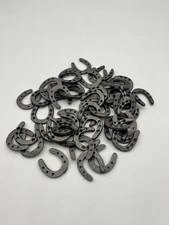 Gisafai 50 Pack 1.77 x 2 Inch Cast Iron Horseshoes for Crafts or Decorations