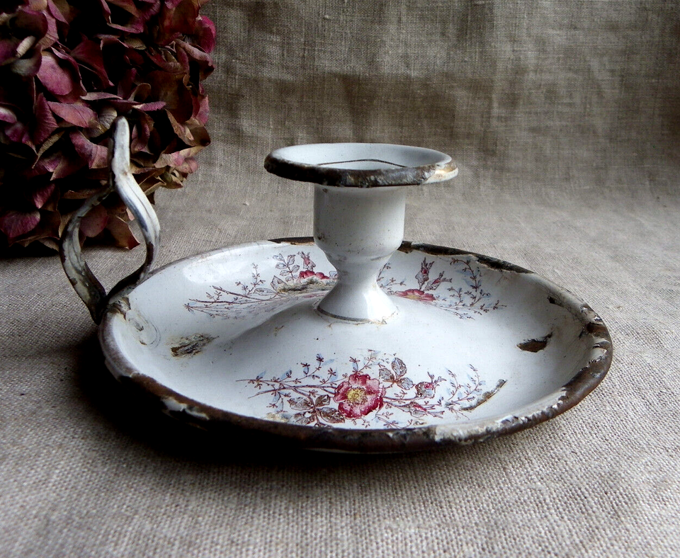 Antique brosse ramasse miettes de table laiton Art Nouveau fleurs déco France 1920s cadeau de mariage - France