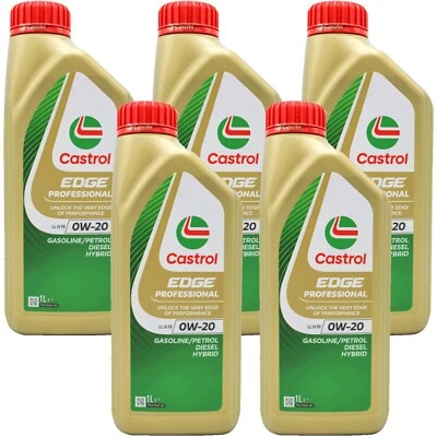 5 Litri Olio motore Castrol 0w20 LongLife IV FE Professional VW Seat Audi Skoda