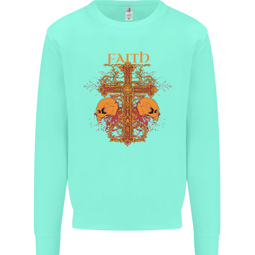 Faith Demonic Skulls Gothic Heavy Metal Herren Sweatshirt Pullover - Bild 8 von 29