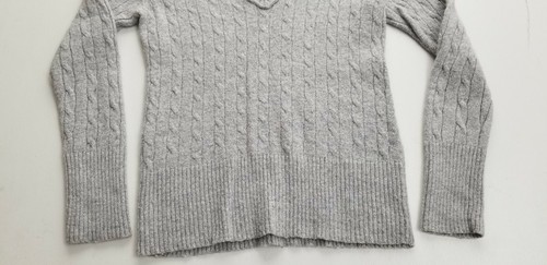 Maglione Ann Taylor LOFT donna Petite scollo a V maglia metallica misto lana taglia L - Foto 4 di 8