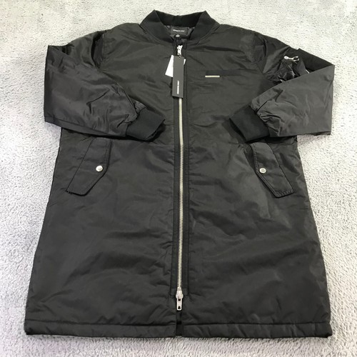 Members Only Jacket Womens Extra Large Bomber Jacket Parka Black Parka Coat xl - Picture 3 of 10