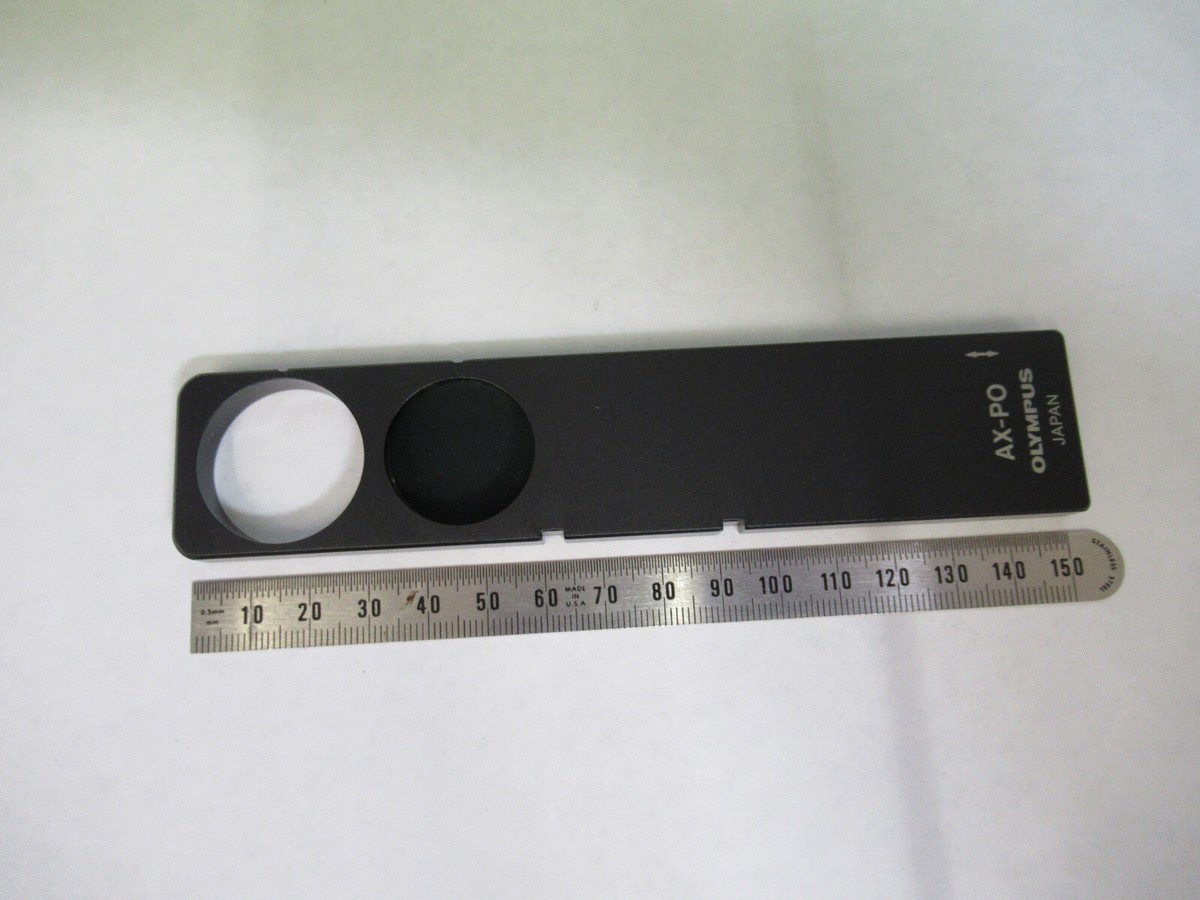 OLYMPUS - む OLYMPUS JAPAN POL POLARIZER ANALYZER SLIDE MICROSCOPE PART