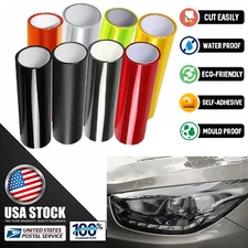 Car Caravan Motorcycle Headlight Taillamp Tint Vinyl Protection Wrap Film