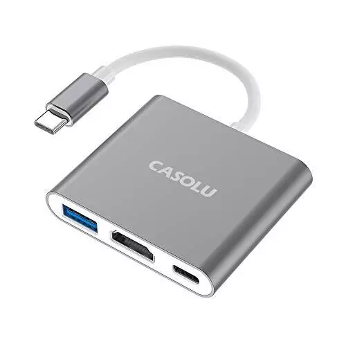 Adaptador USB C/Tipo C a HDMI, Adaptador Thumderbolt 3 a HDMI 4K