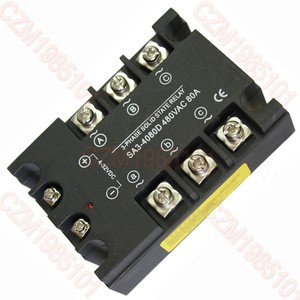 3-Phase Solid State Relay SA3-4080D Input 4-32VDC / Load 40-480VAC