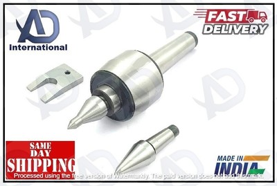 CNC Lathe Live Revolving Center MT4 w/ Interchangeable Tips 10 Microns