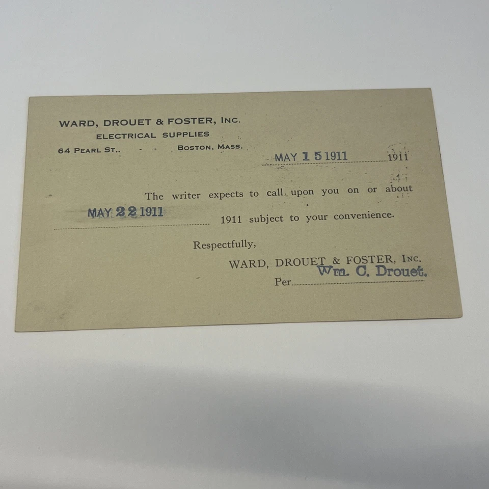 US SC UX22 Boston MA 5-15-11 electrical supply co #A108 - Image 2 of 2