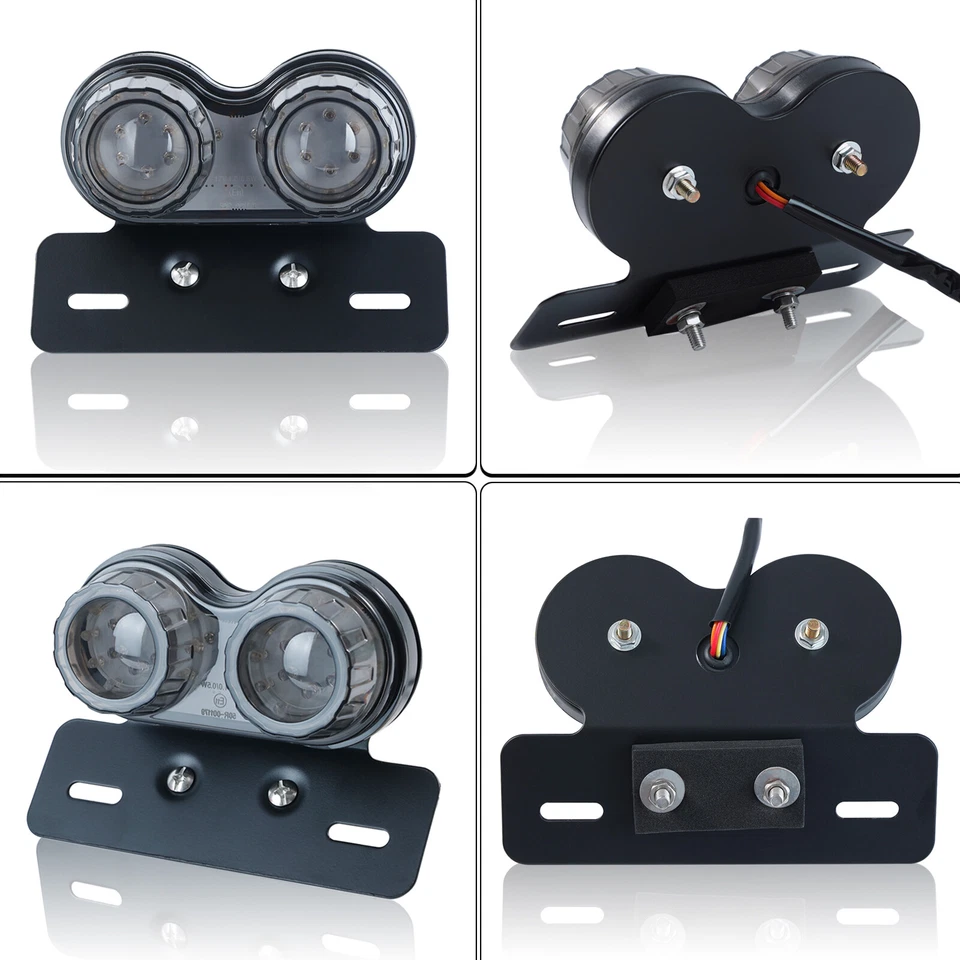 Motorcycle LED License Plate Lamps Tail Stop Brake Lights Turn Signals Dirt Bike Foto 4 de 4