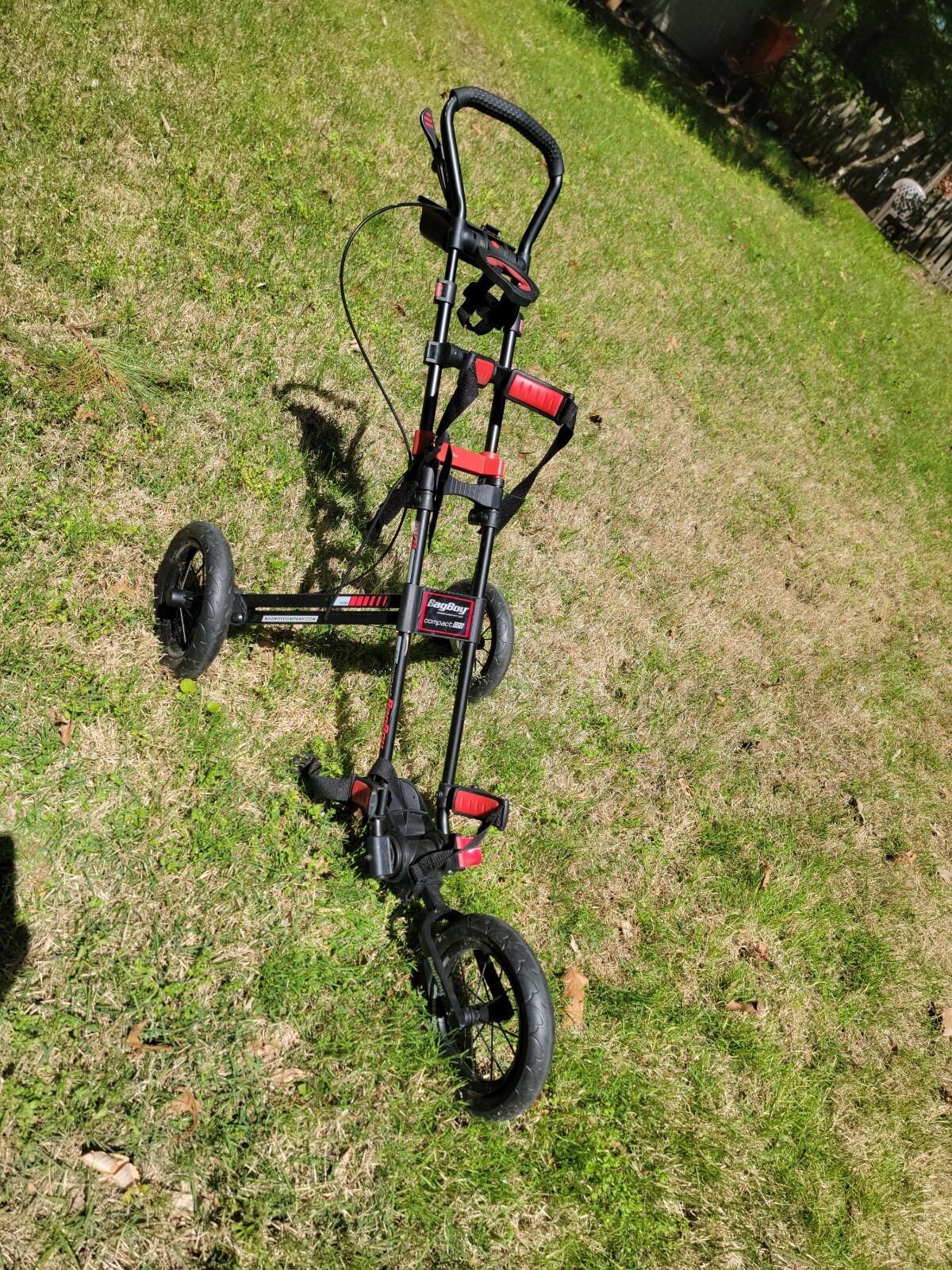 Excellent Bag Boy Compact 600 Golf Push Cart Fully Collapsible And