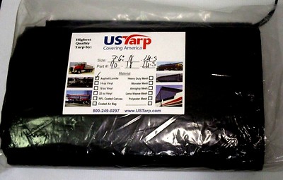 Dump Truck Flip Tarp, Asphalt Lumite, 7'6'' x 18' w/mount spline. Quality USTarp!