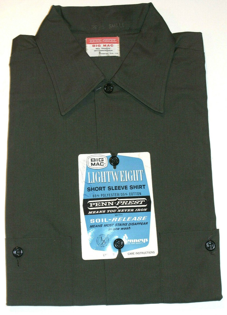 VINTAGE 1960s PENNEYS 'BIG MAC' NOS WORK SHIRT! NEW! 2-POCKETS