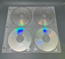 25-Pack White 8 Disc CD DVD Poly Sleeves 3 Ring Binder, Fits 200 CDs, SF005WHT