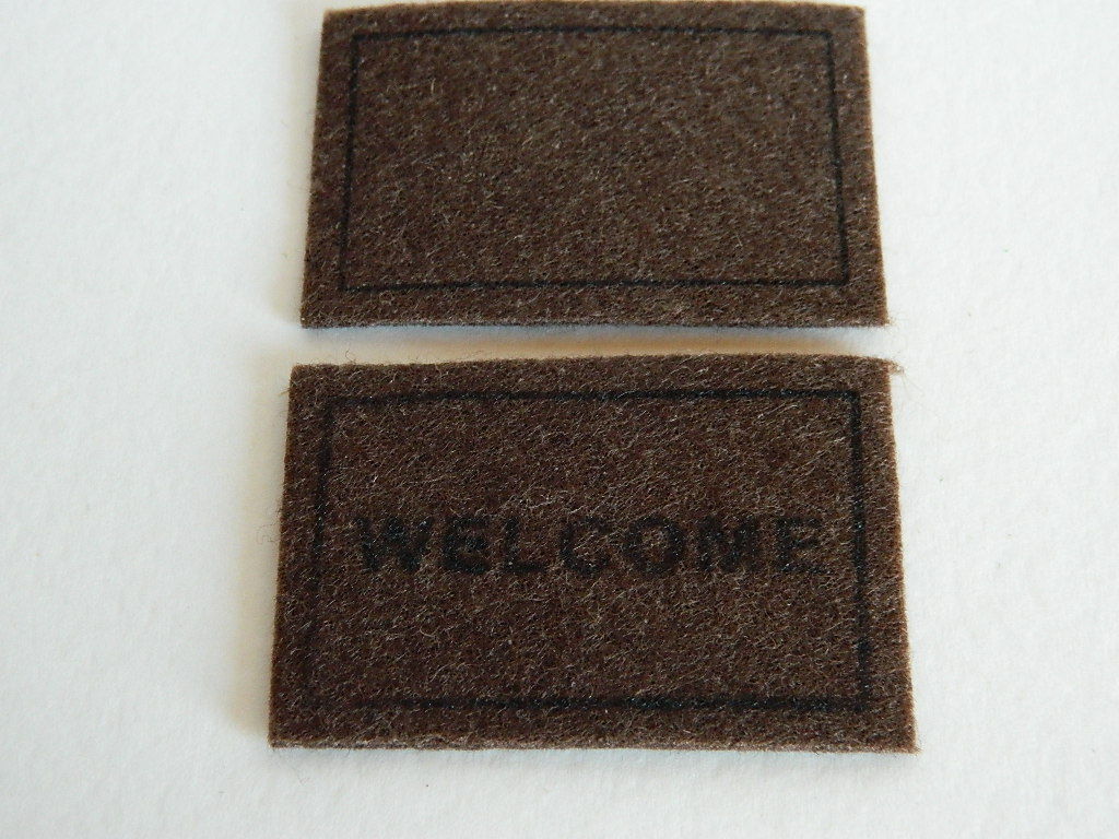 (M7.12) 1/12th scale DOLLS HOUSE TWO BRISTLE DOOR MATS