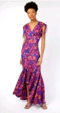  LITTLE MISTRESS Charlotte Women's Mermaid purple multi Dress BNWT size 14