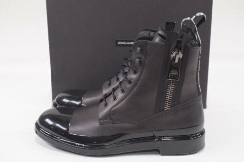 Dolce&Gabbana NWB Combat Boots Size 44 11 US In Solid Black 