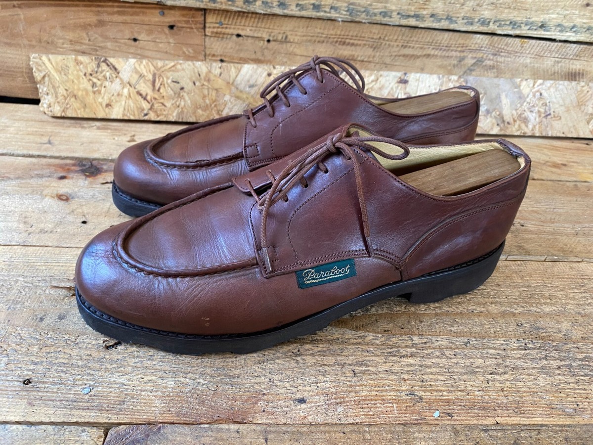 Paraboot chambord derby brown leather dress shoes UK 8 US9 | eBay
