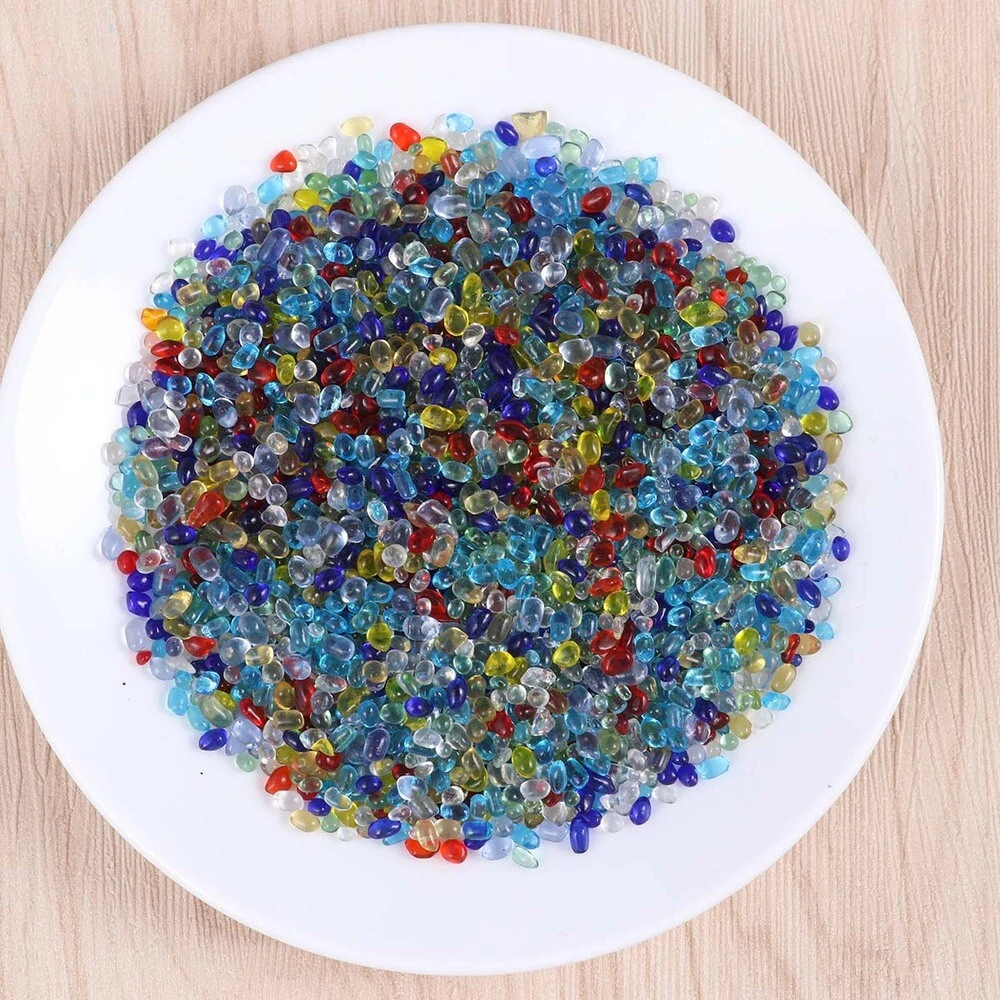 Glass table with pebbles online