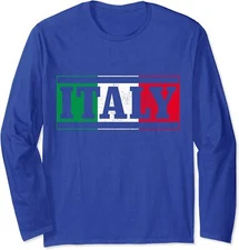 Italy Italia Italian Flag Pride Love Country Long Sleeve Tshirt